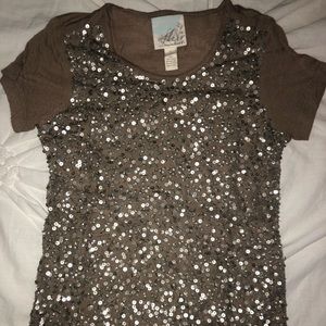 Peek girls sequin shirt